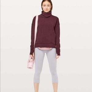 Lululemon cowl neck pullover in Bordeaux (size 8)